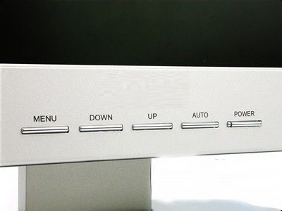 电脑显示器 右下角边框有五各按钮英文显示中