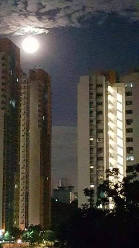 全球各地超级月亮大比拼,新加坡的真令人心塞~