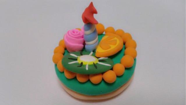 仿真DIY多层水果蛋糕培乐多彩泥超轻粘土手工制作食玩玩具-360视频