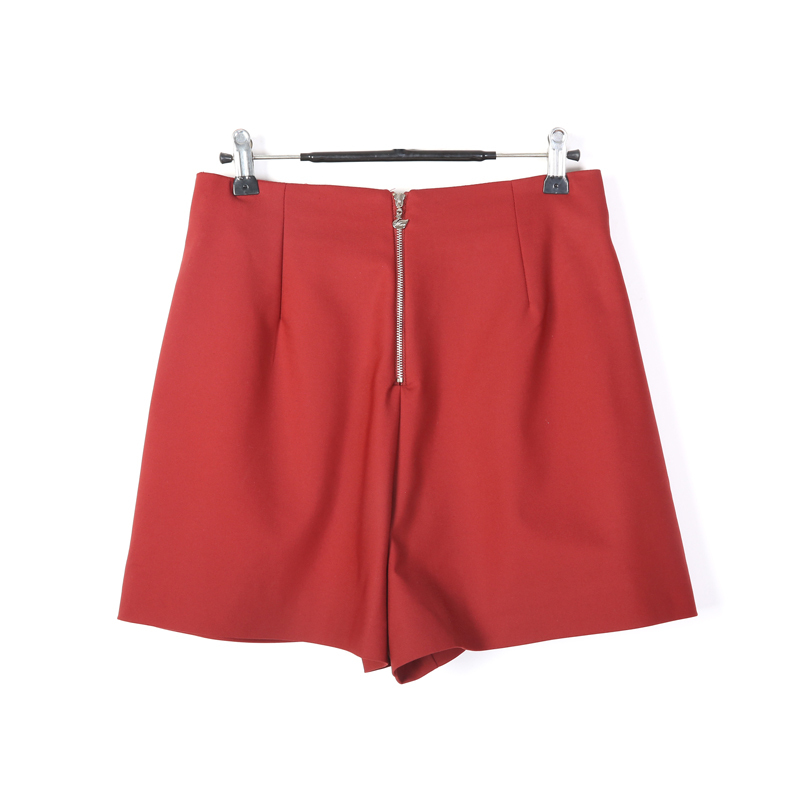 独家 精致拉链高腰<em>短裤</em> <em>女裤子 秋装</em>新款阔腿显