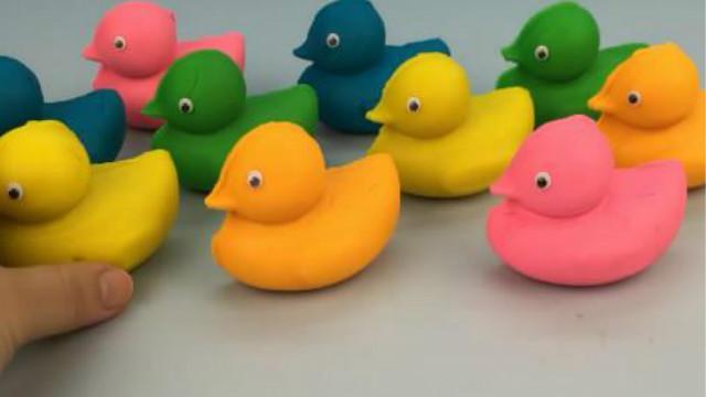 小鸭子惊喜玩具:用小鸭子橡皮泥做成各种小动物