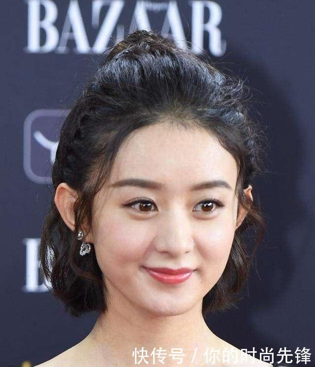 赵丽颖的减龄时尚发型,圆脸女生还不快来v圆脸四叶草图片图片
