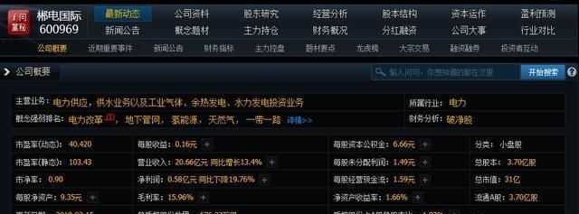 氢能源板块龙头:(600969)天然气+电力改革,现