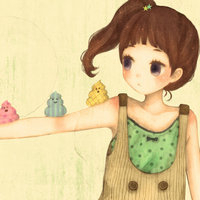 卡通少女头像,不要露的.