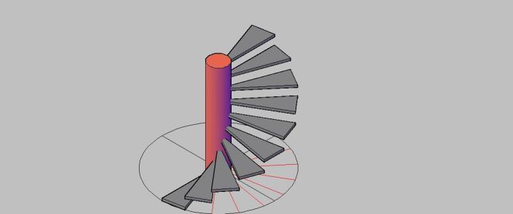 螺旋楼梯画法cad 钢结构网架施工 第2张