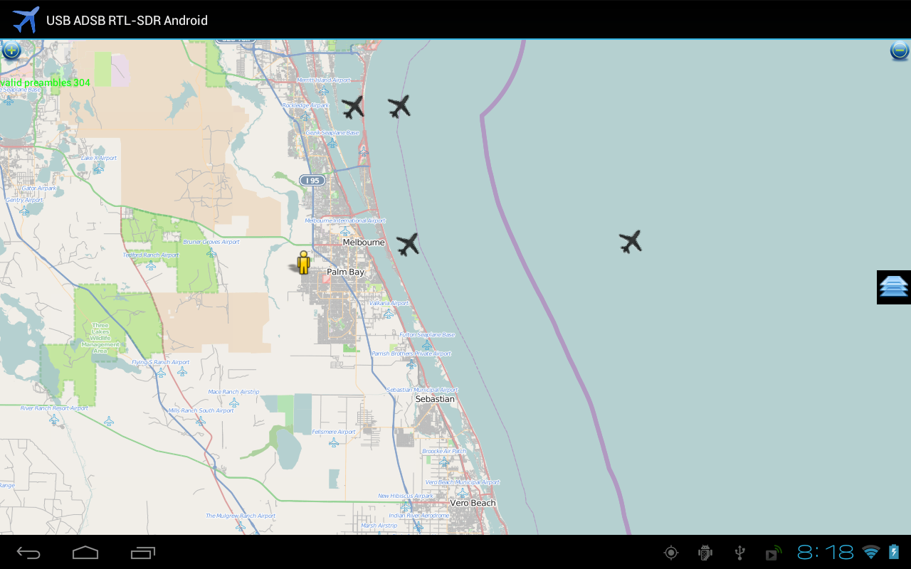 ADS-B on USB SDR RTL截图1