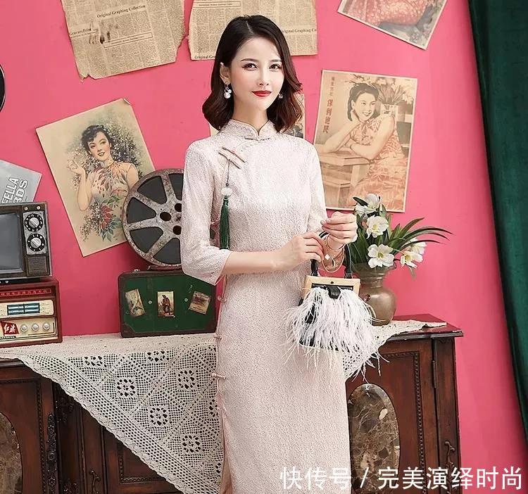 纯色蕾丝旗袍,这样才是真正的护理!