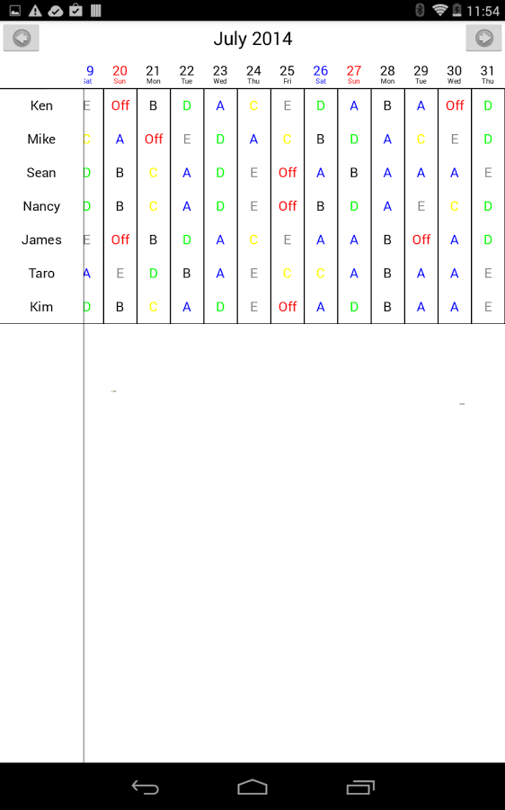 Shift Work Calendar截图7