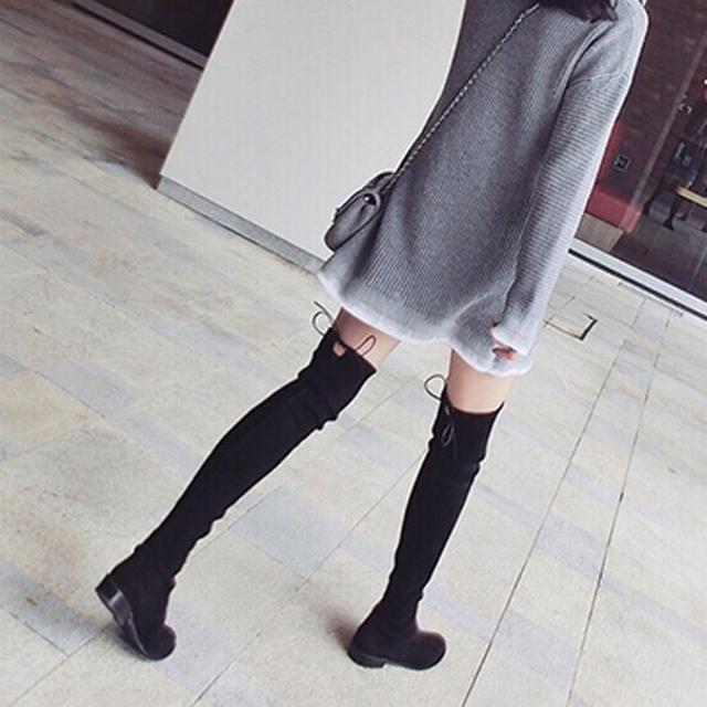 冬季过膝长靴怎么搭配好看,不懂的看过来