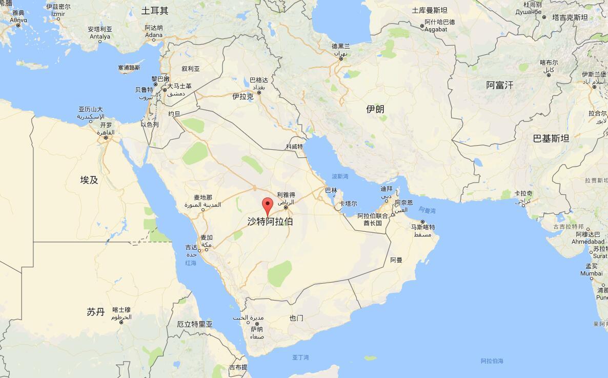 沙特阿拉伯地理位置(图/谷歌地图)