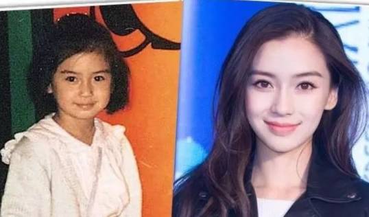 angelababy baby的童年照,眼睛一样的有神.