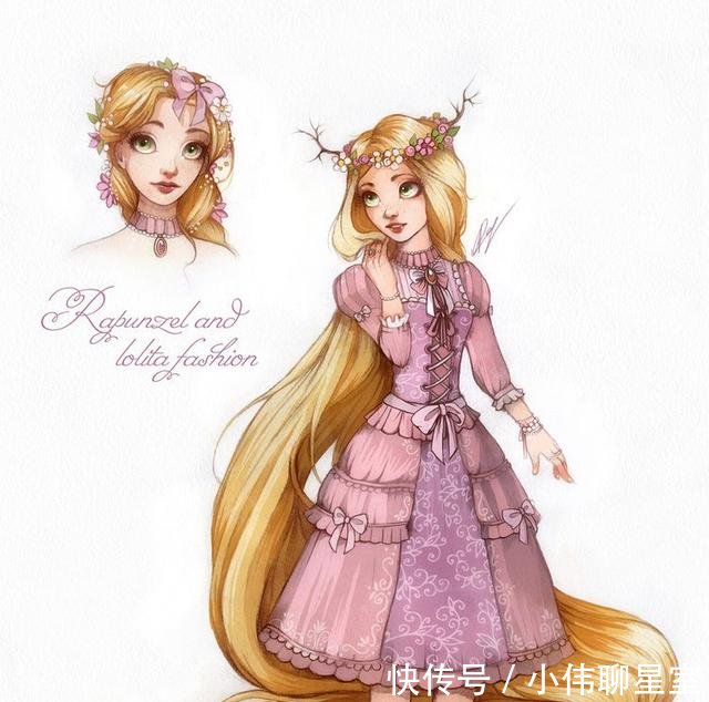 当迪士尼公主集体穿上洛丽塔公主裙,艾莎公主