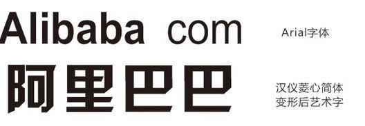 阿里巴巴logo的字体是中文跟英文各是什么字体