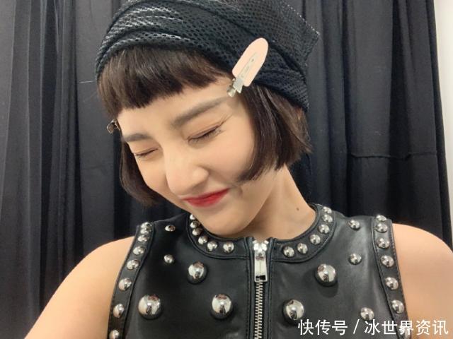 宋祖儿又换新发型,剪齐耳粉色配图片发卡,可爱短发的发型扁脸适合图片