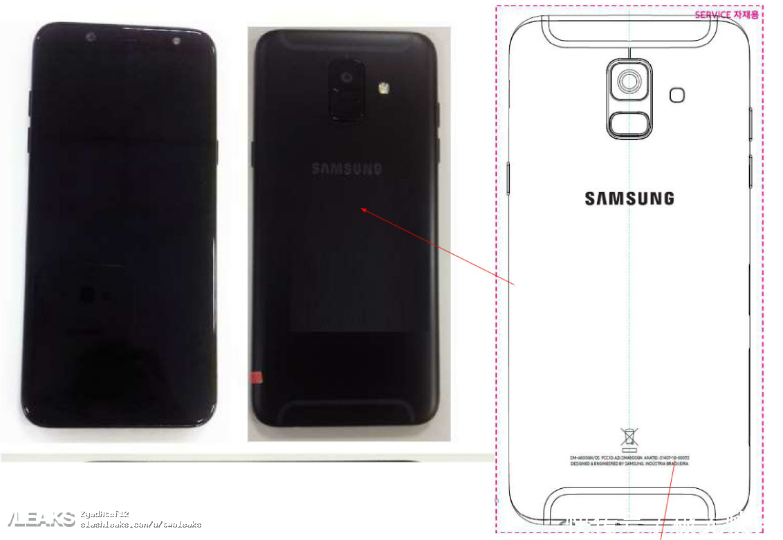 三星Galaxy A6系列曝光,这奇葩天线条设计很迷