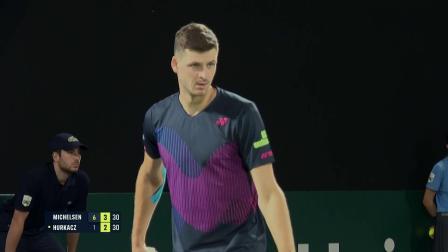 【全场回放】米克尔森2-0胡尔卡奇 2024年ATP巴黎大师赛第一轮