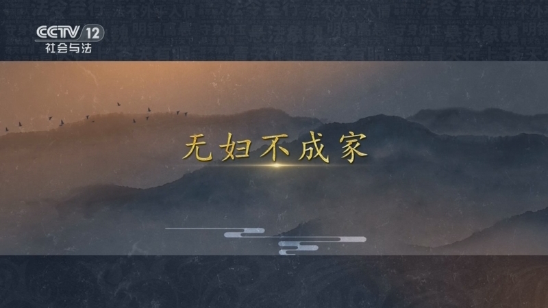 法律讲堂 《法律讲堂(文史版)》 20240208 中华法谚·无妇不成家