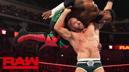 WWE RAW 2019 【RAW 04/22】塞德里克撞上凯萨罗上勾拳