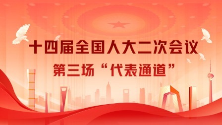 十四届全国人大二次会议第三场“代表通道”