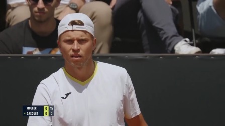 【全场回放】米勒2-0加斯奎特 2024ATP250里昂站 男单第一轮