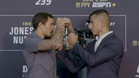 UFC终极格斗冠军赛 UFC239 媒体日对视，头条大战剑拔弩张