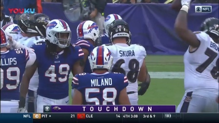 【NFL第1周比赛集锦】比尔3-47乌鸦