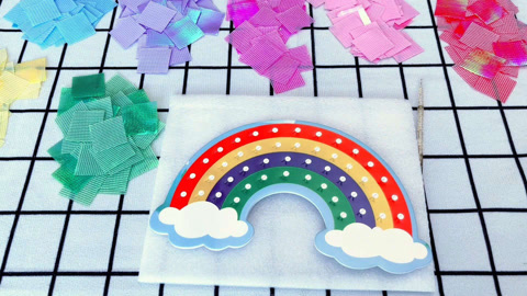 艾米公主DIY戳戳乐 不一样的手工DIY彩虹戳戳乐