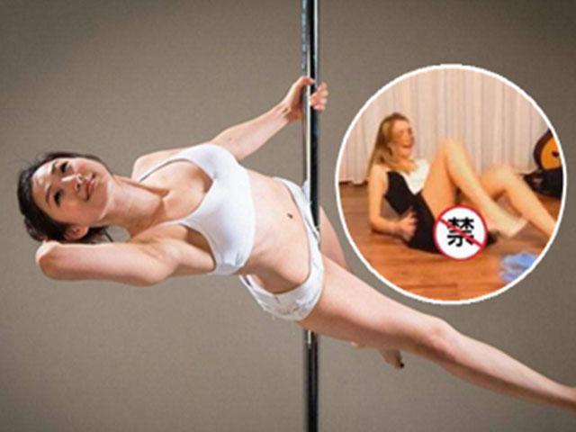 囧人囧事 悲剧！妹子玩钢管舞惨摔