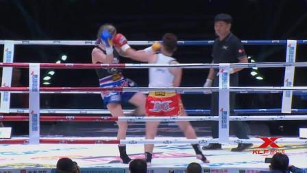中国女将杨洋重拳爆头, 两拳就打晕外国美女选手