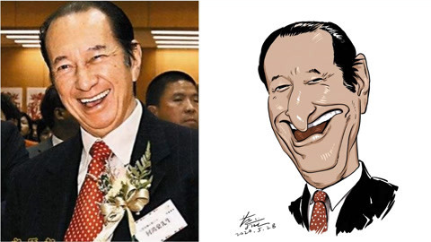 漫画人像：赌王何鸿燊漫画像