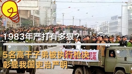 古今研究所 严打有多狠？5名高干子弟被执行枪决，彰显我国吏治严明