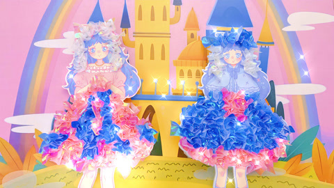 叶罗丽为双胞胎公主设计不一样的裙子