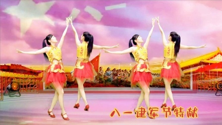 正背面广场舞《中国美》动感欢快大气，越听越带劲
