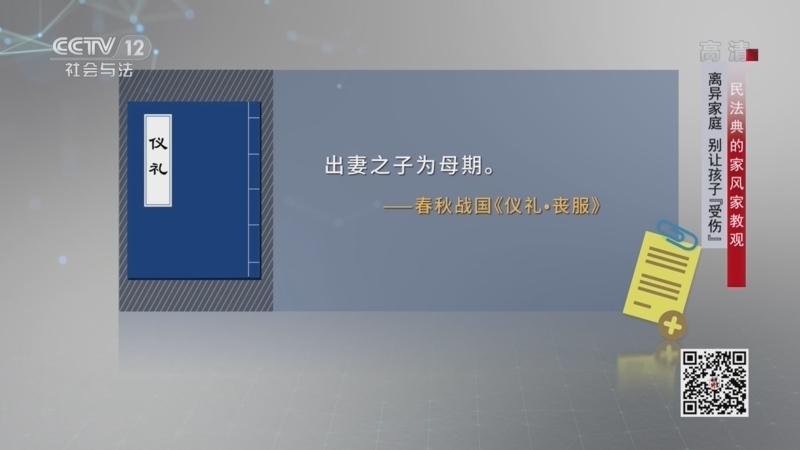 法律讲堂 《法律讲堂(文史版)》 20220310 民法典的家风家教观·离异家庭 别让孩子“受伤”