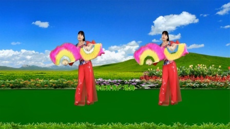流行DJ广场舞及教学 第三季 动感优美扇子舞《天蓝蓝》正背面演示分解