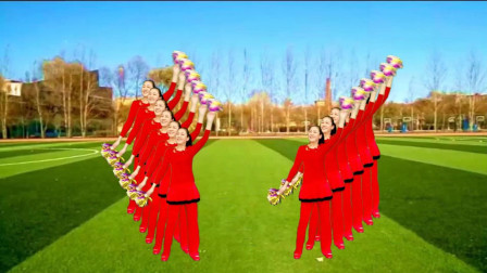 喜庆广场舞《红红的对联火火的歌》欢快热闹 祝大家好运连连