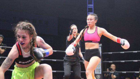 全球武术大师 日本选手赛前猛推中国女孩，比赛开始后被打到生无可恋