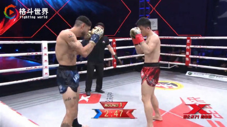 格斗视界 太疯狂了中国小将重拳连续击打24拳，裁判根本就拦不住！