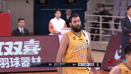 CBA 18/19赛季 北控VS广厦第二节：博洛西斯三分奇准，广厦拉开比分