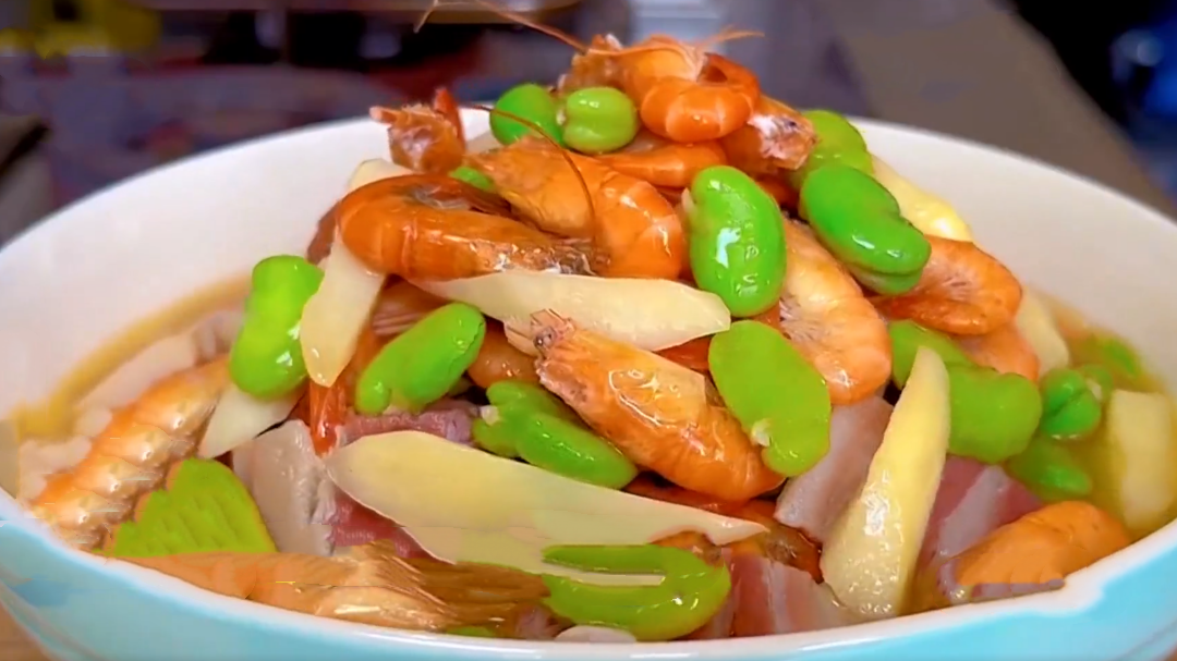 人气美食 芒种节气开胃菜 咸肉烩三鲜