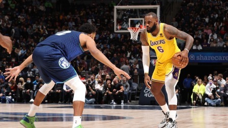 2021-2022赛季NBA集锦 NBA-唐斯28+10 詹姆斯18+10森林狼终结湖人3连胜