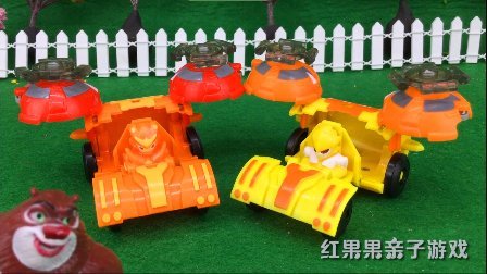红果果熊出没玩具视频 第一季 熊大玩赛尔号战神召唤爆旋战车 米瑞斯 47