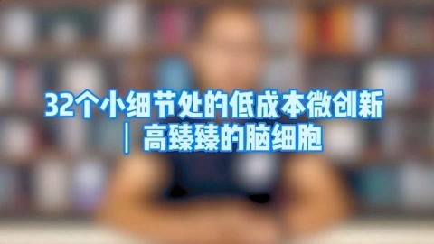 高臻臻的脑细胞 32个小细节处的低成本微创新