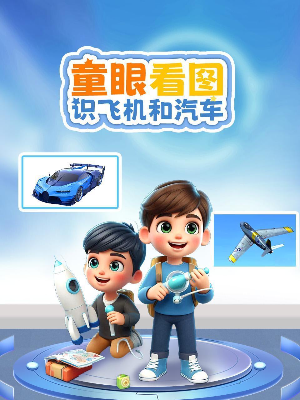 童眼看图识飞机和汽车