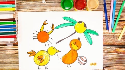 白白侠画画 圆形变形大集合简笔画