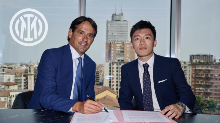 官方：国际米兰与主帅小因扎吉续约至2024年