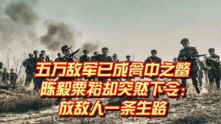 史记文学社第三季 五万敌军已成瓮中之鳖，陈毅粟裕却突然下令：放敌人一条生路