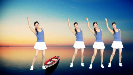 广场舞《雨中漫步》简单步子舞 慢摇经典英文DJ