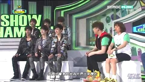 EXO MBC Show Champion 访谈 中文字幕 Part1 12/04/24-EXO-K