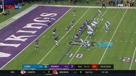 【NFL第9周比赛集锦】雄狮9-24维京人
